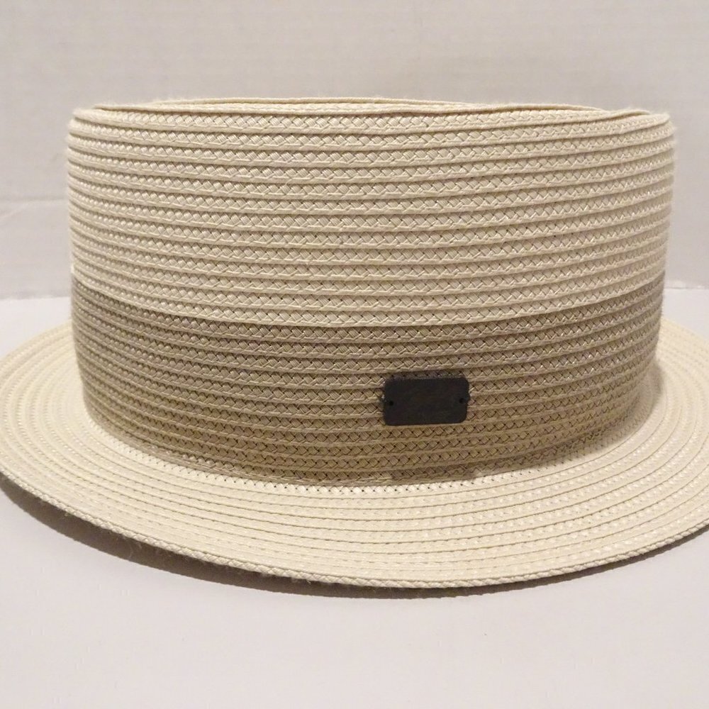 Bailey Of Hollywood Pork Pie Hat Size S Cream Tan Braided